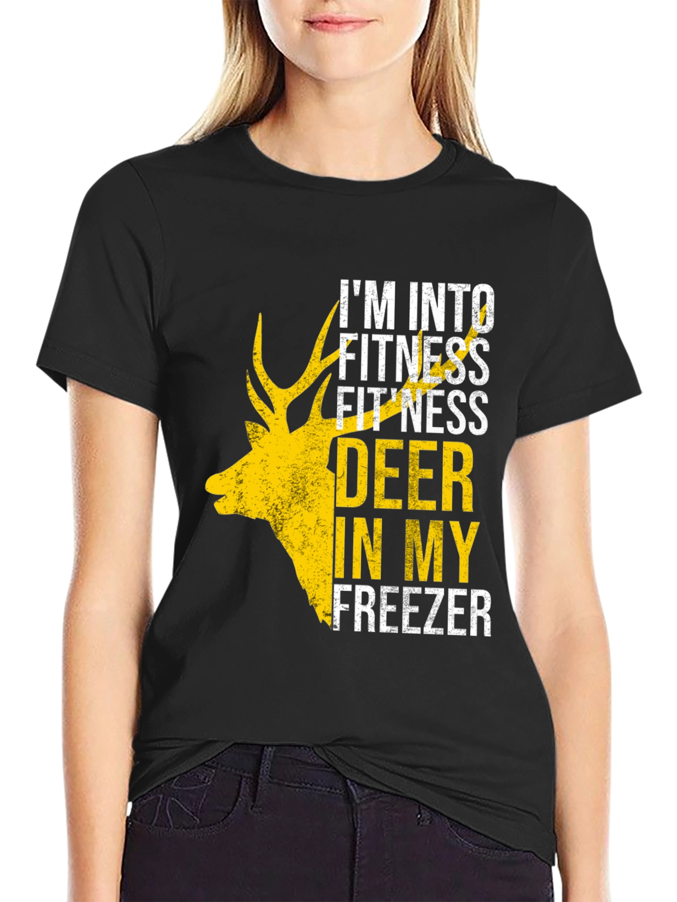 Fitness Deer Freezer Funny Graphic Tee