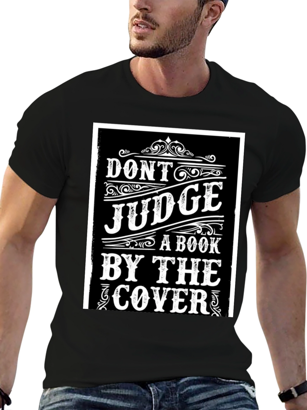 Dont Judge a Book T-Shirt - Black Graphic Tee