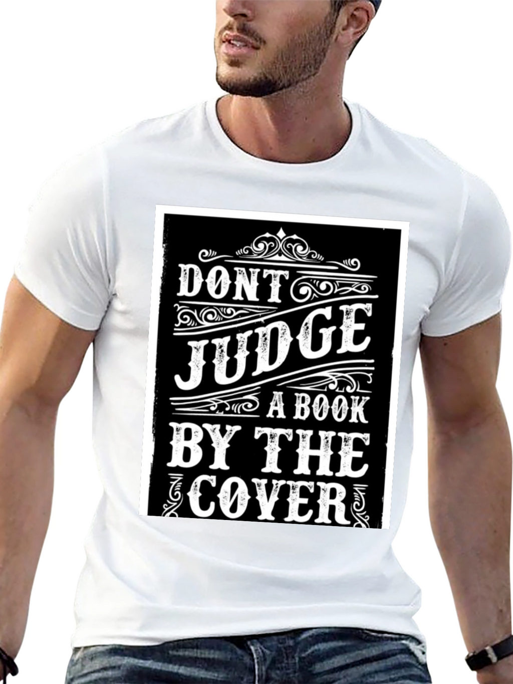 Dont Judge a Book T-Shirt - Black Graphic Tee