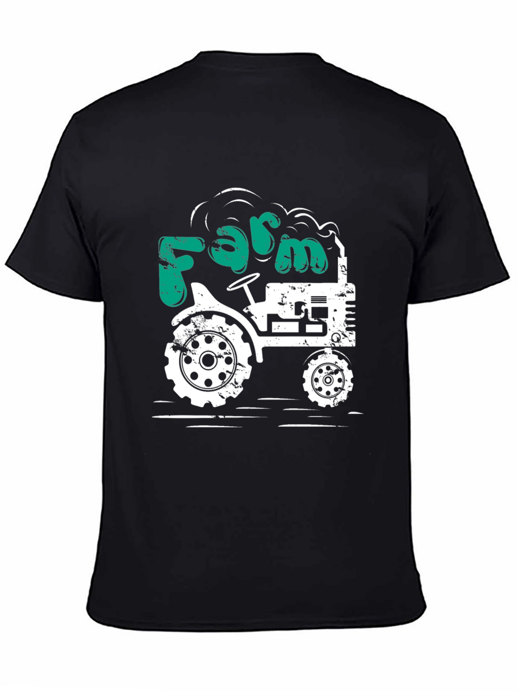Farm Tractor Graphic Tee - Mens Black T-Shirt