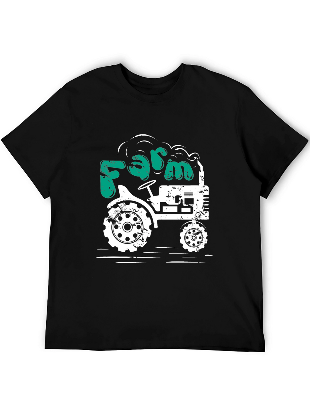 Farm Tractor Graphic Tee - Mens Black T-Shirt