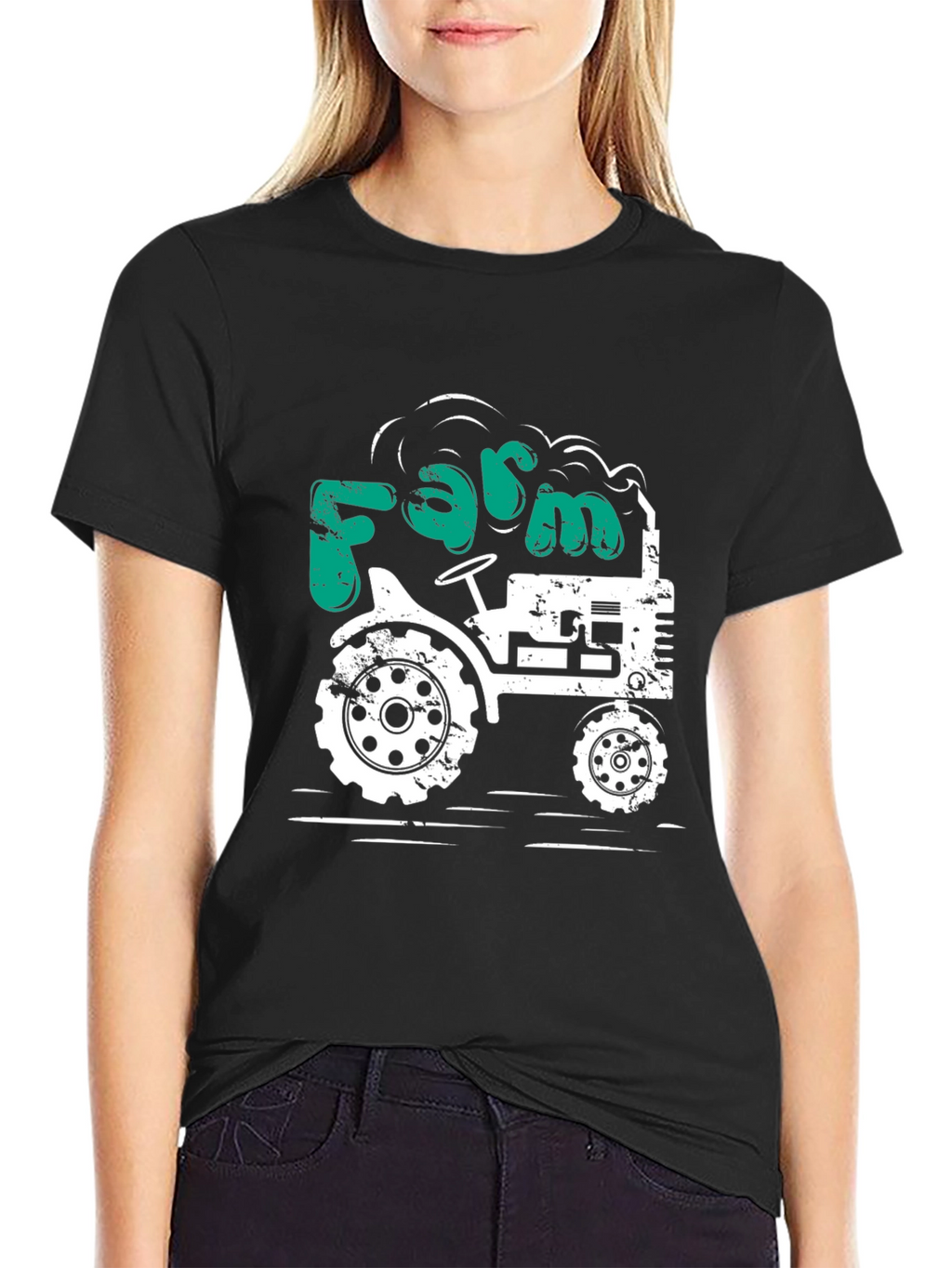 Farm Tractor Graphic Tee - Mens Black T-Shirt