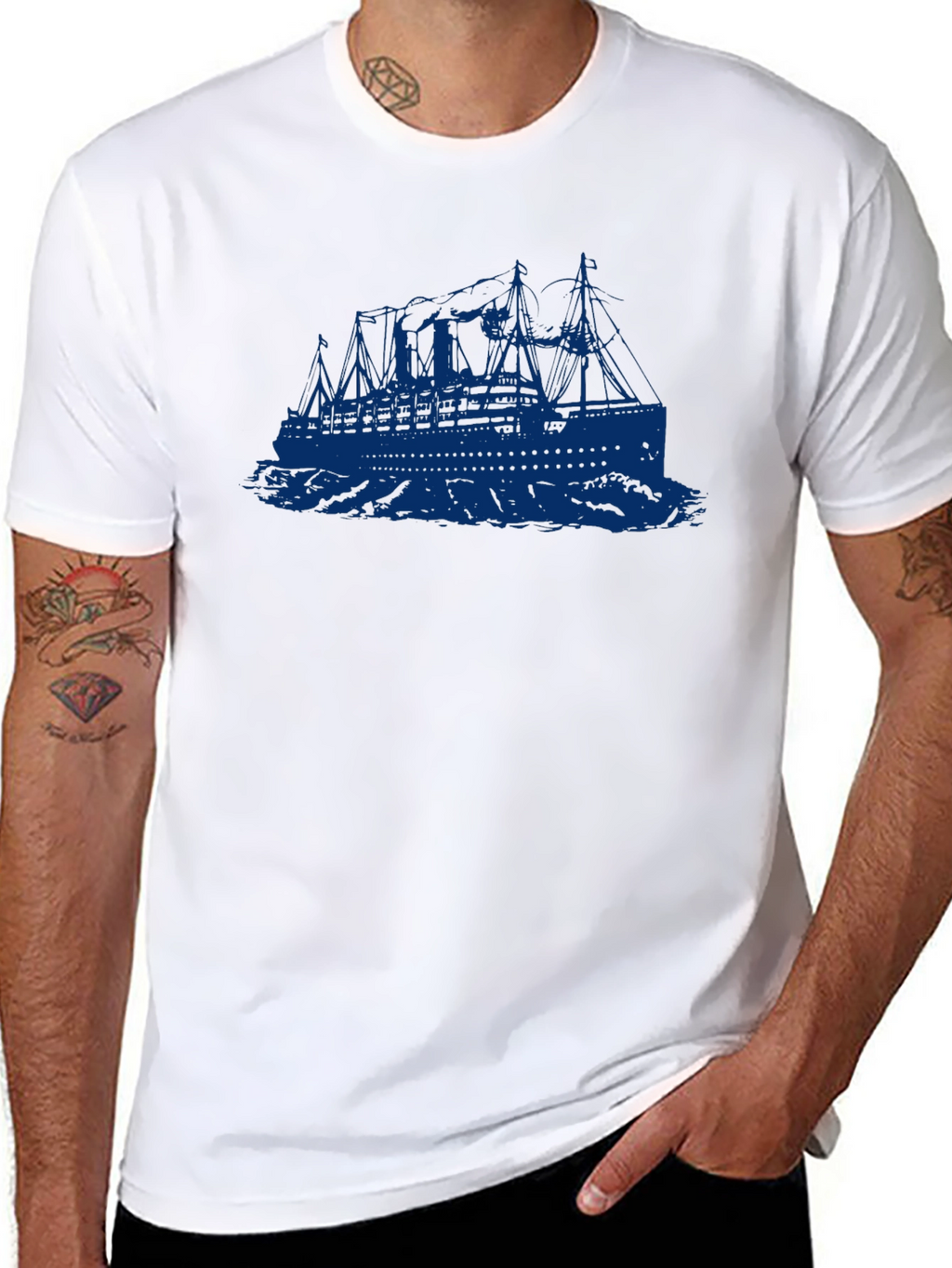 Titanic Graphic T-Shirt - Retro Ocean Liner Tee