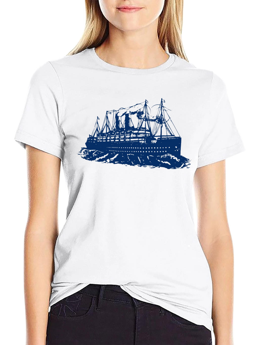 Titanic Graphic T-Shirt - Retro Ocean Liner Tee