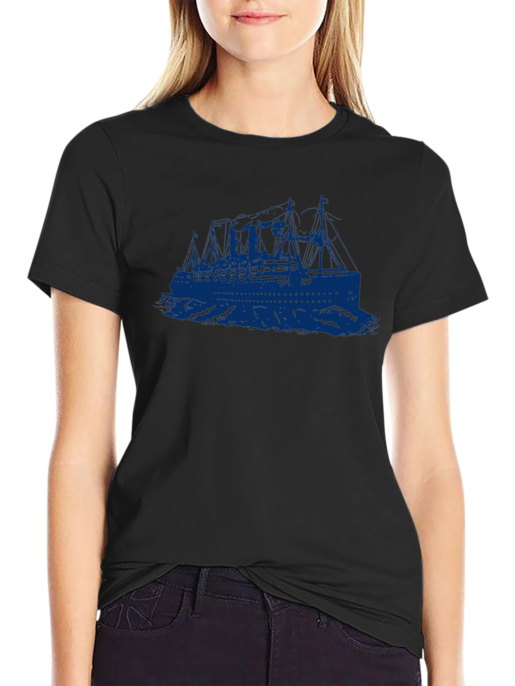 Titanic Graphic T-Shirt - Retro Ocean Liner Tee