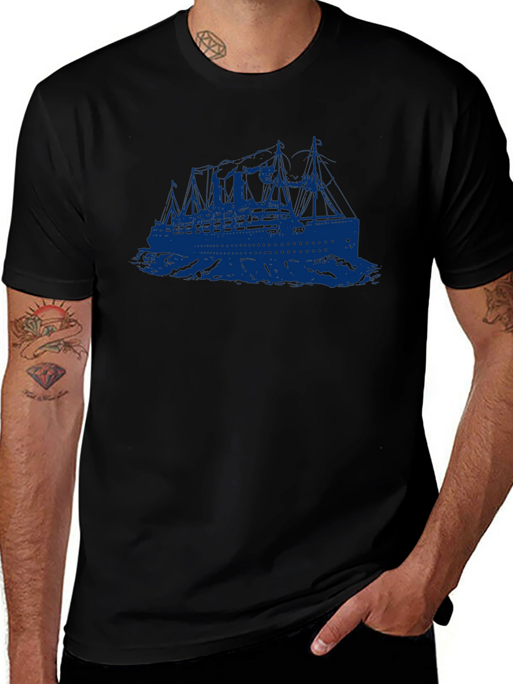 Titanic Graphic T-Shirt - Retro Ocean Liner Tee