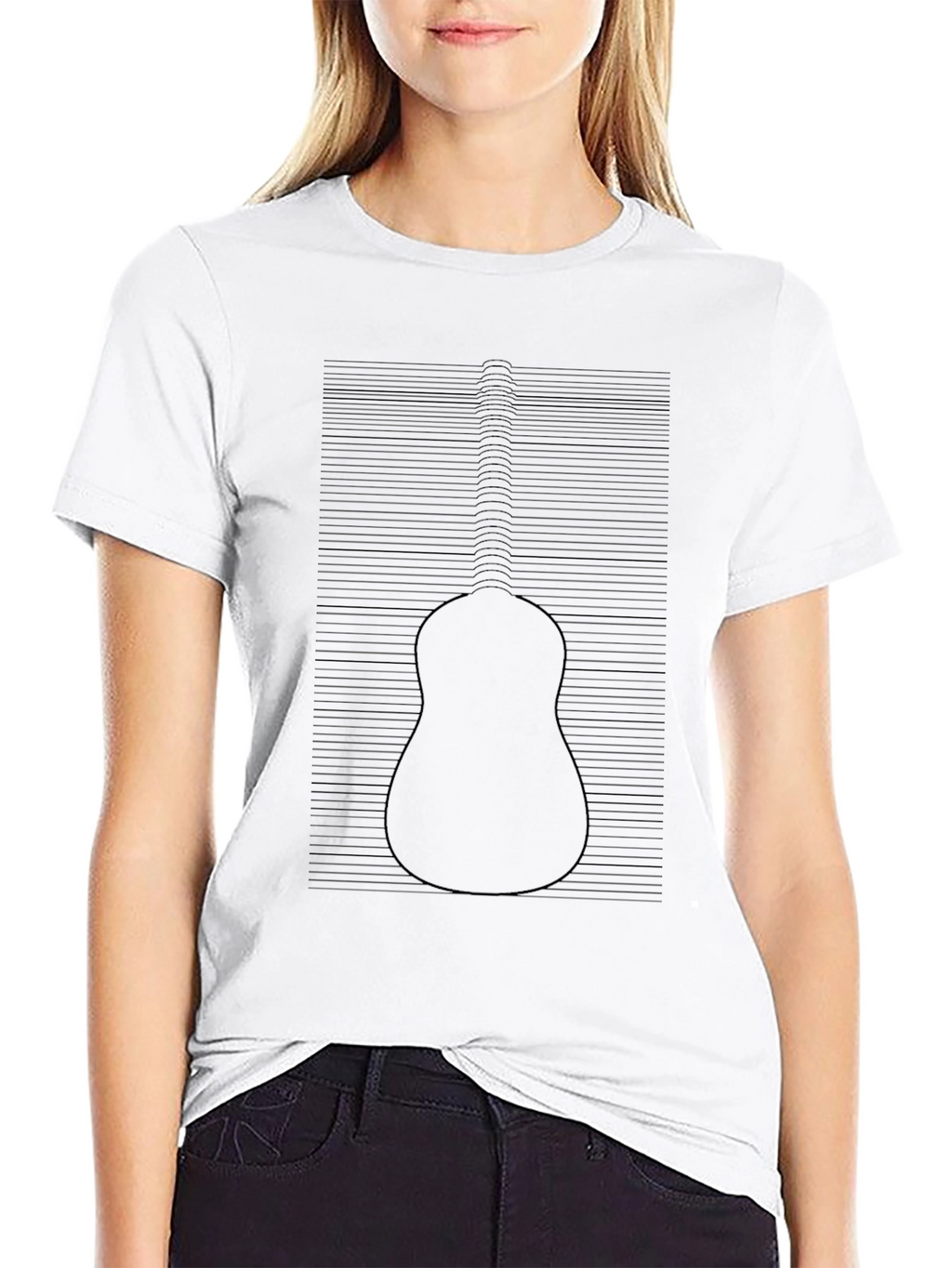 Guitar Illusion Black T-Shirt