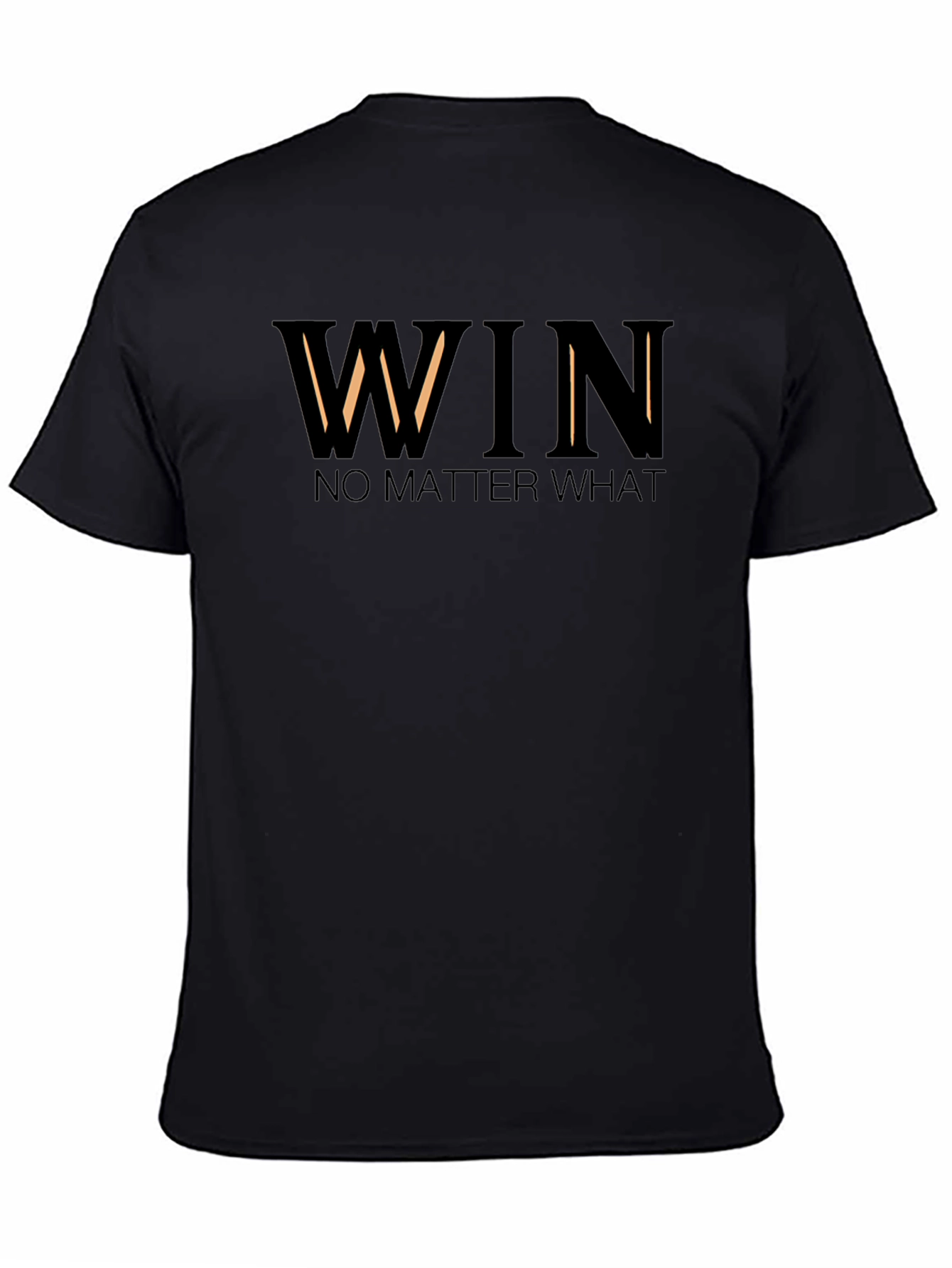 Win No Matter What - Mens Black Graphic T-Shirt