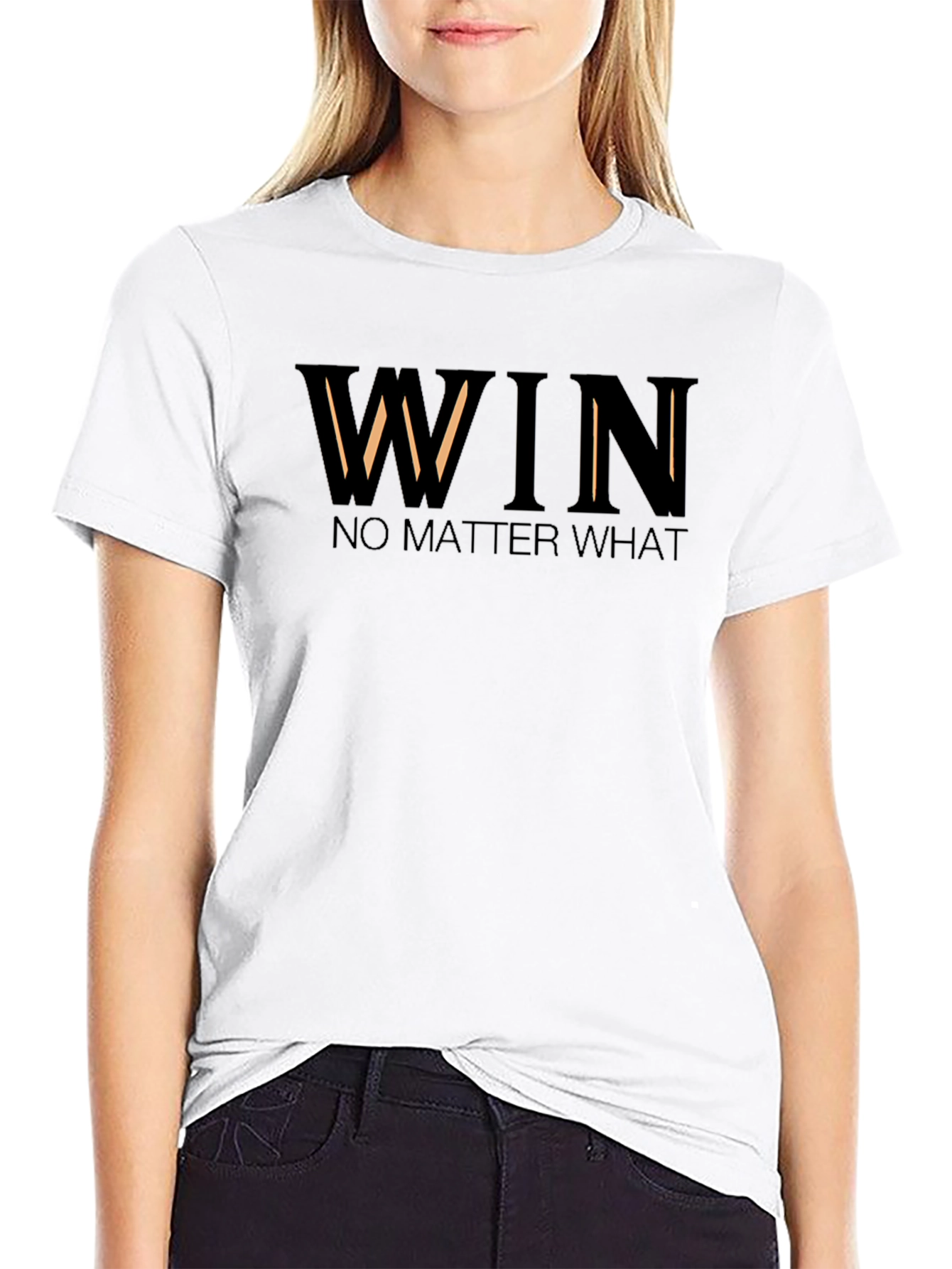 Win No Matter What - Mens Black Graphic T-Shirt