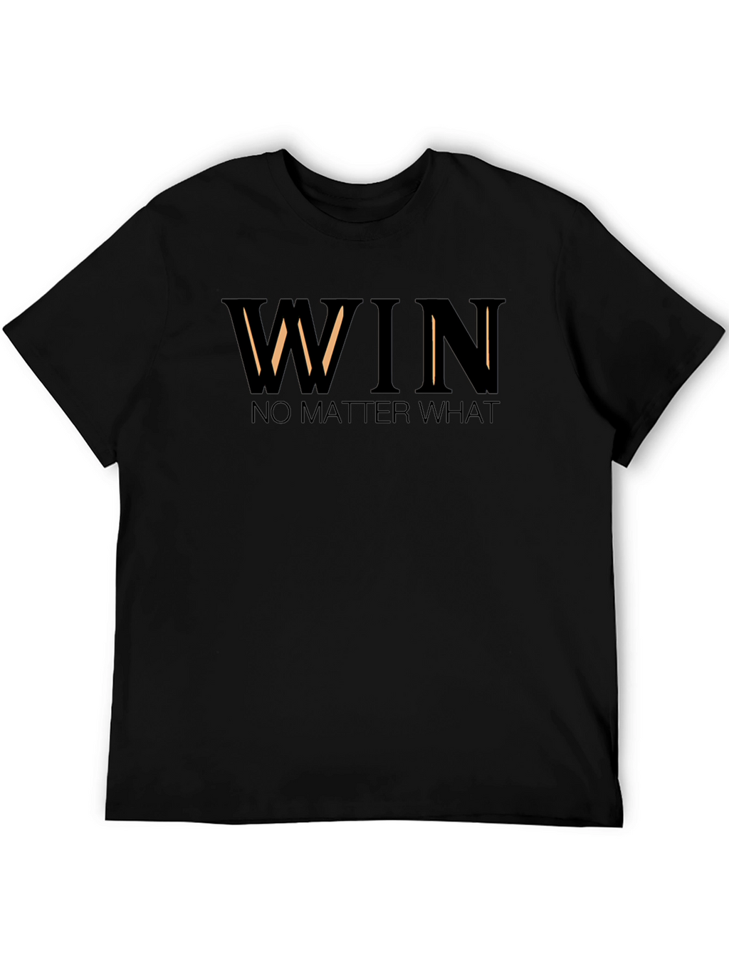 Win No Matter What - Mens Black Graphic T-Shirt