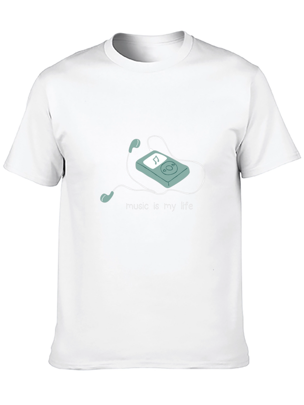 Music is My Life Black Graphic T-Shirt