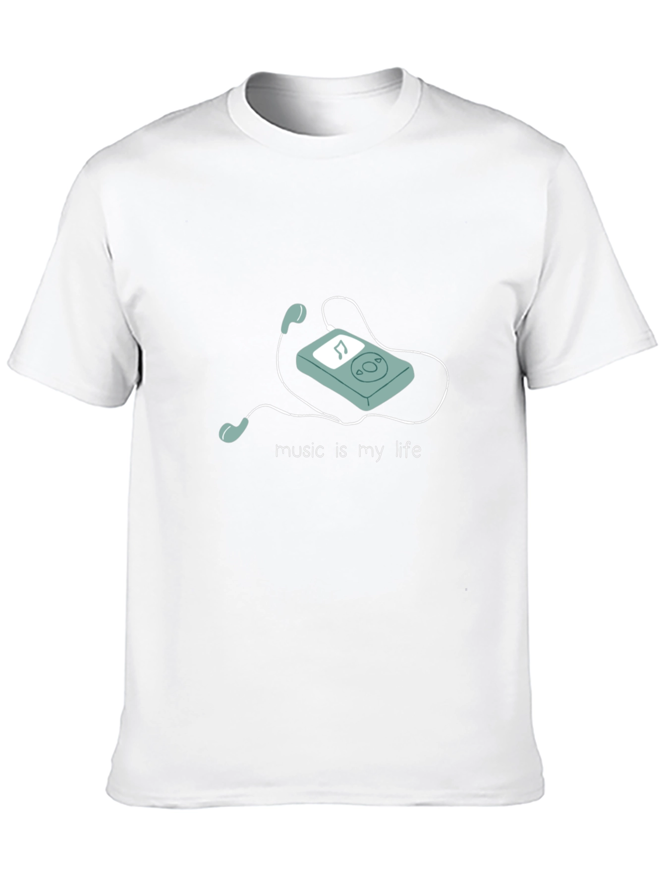 Music is My Life Black Graphic T-Shirt
