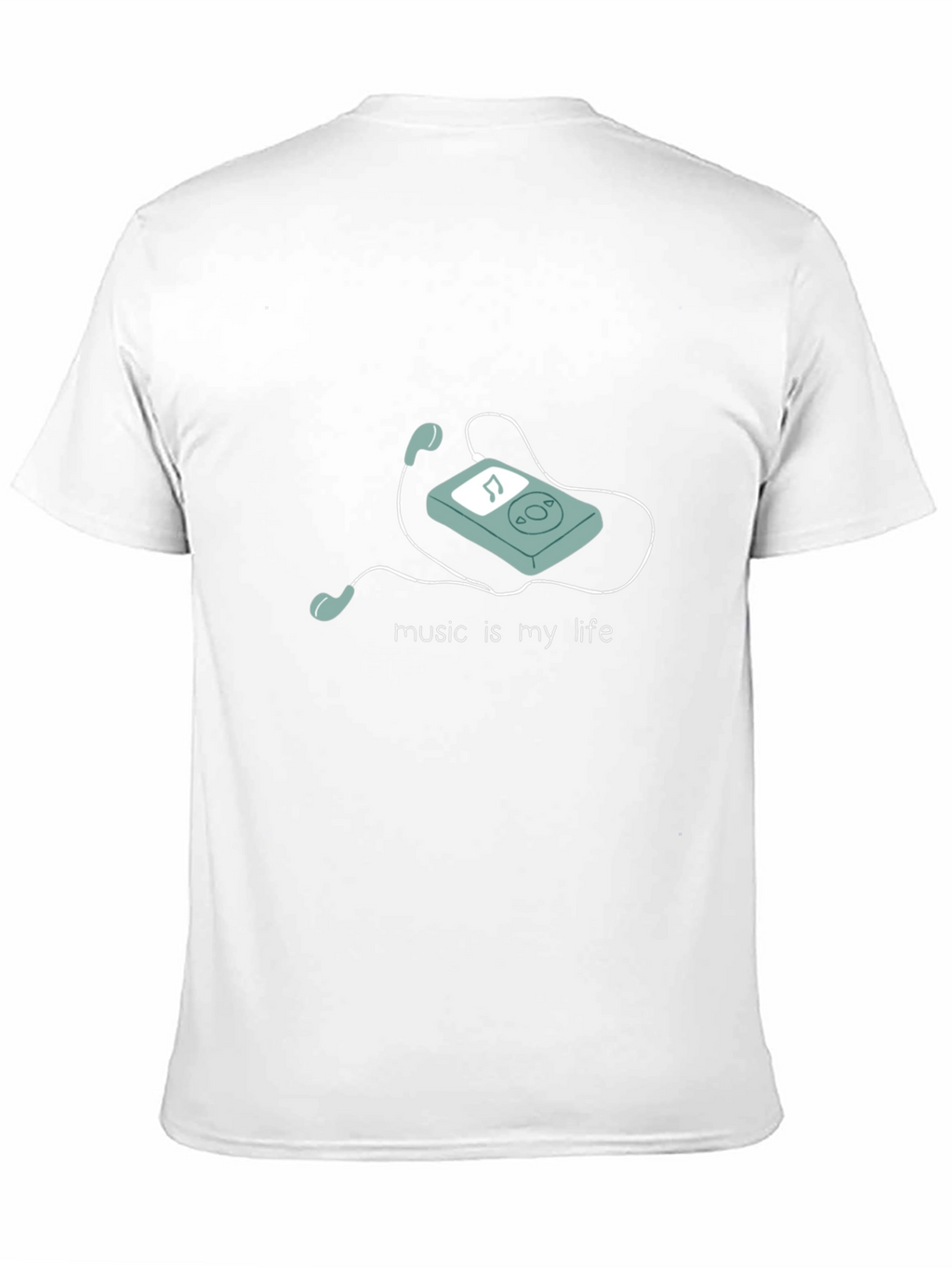 Music is My Life Black Graphic T-Shirt