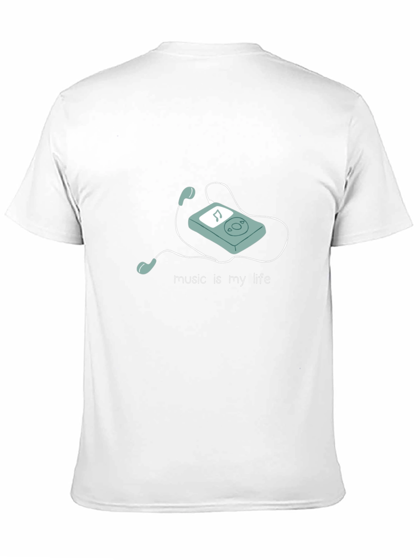 Music is My Life Black Graphic T-Shirt