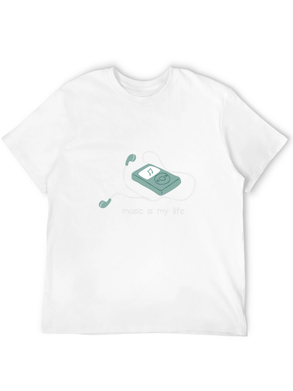 Music is My Life Black Graphic T-Shirt
