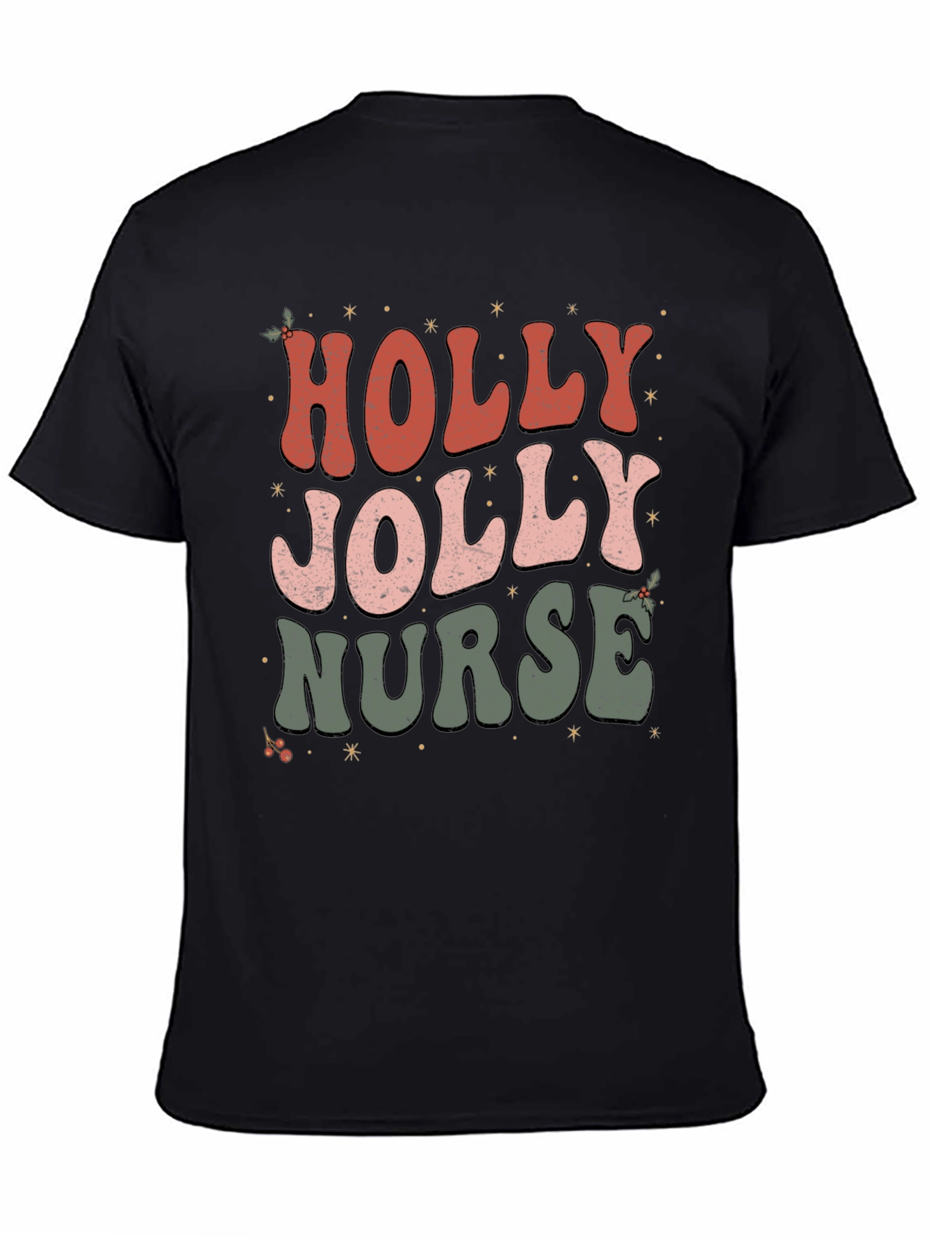 Holly Jolly Nurse Christmas T-Shirt