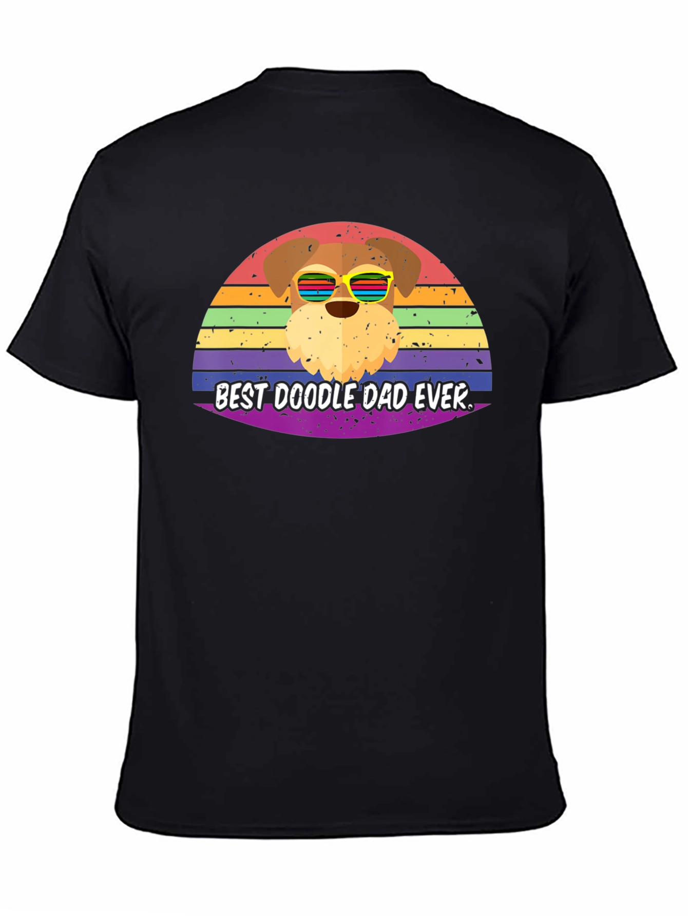 Best Doodle Dad Ever Tee - Rainbow Dog Lover Shirt