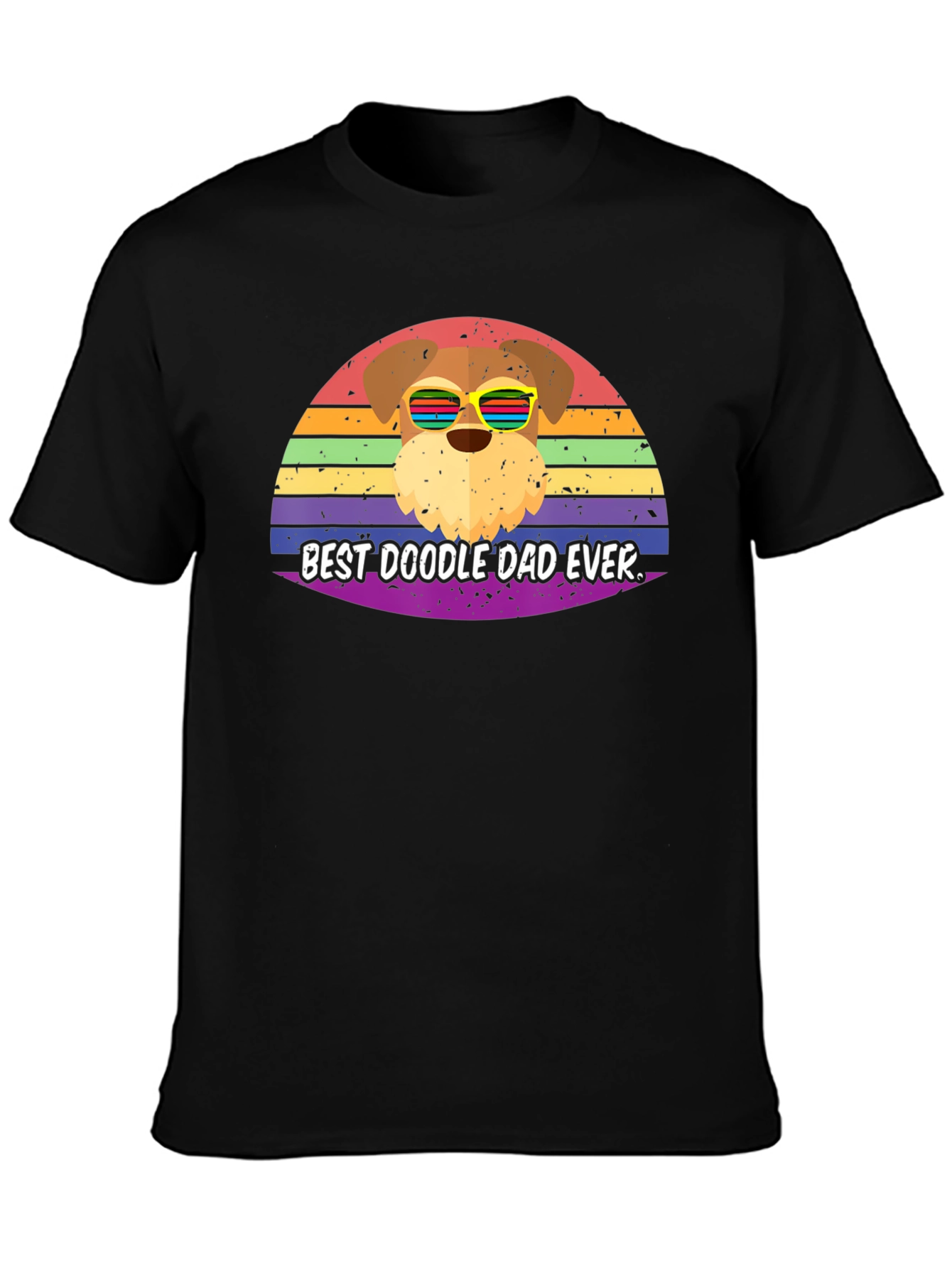Best Doodle Dad Ever Tee - Rainbow Dog Lover Shirt