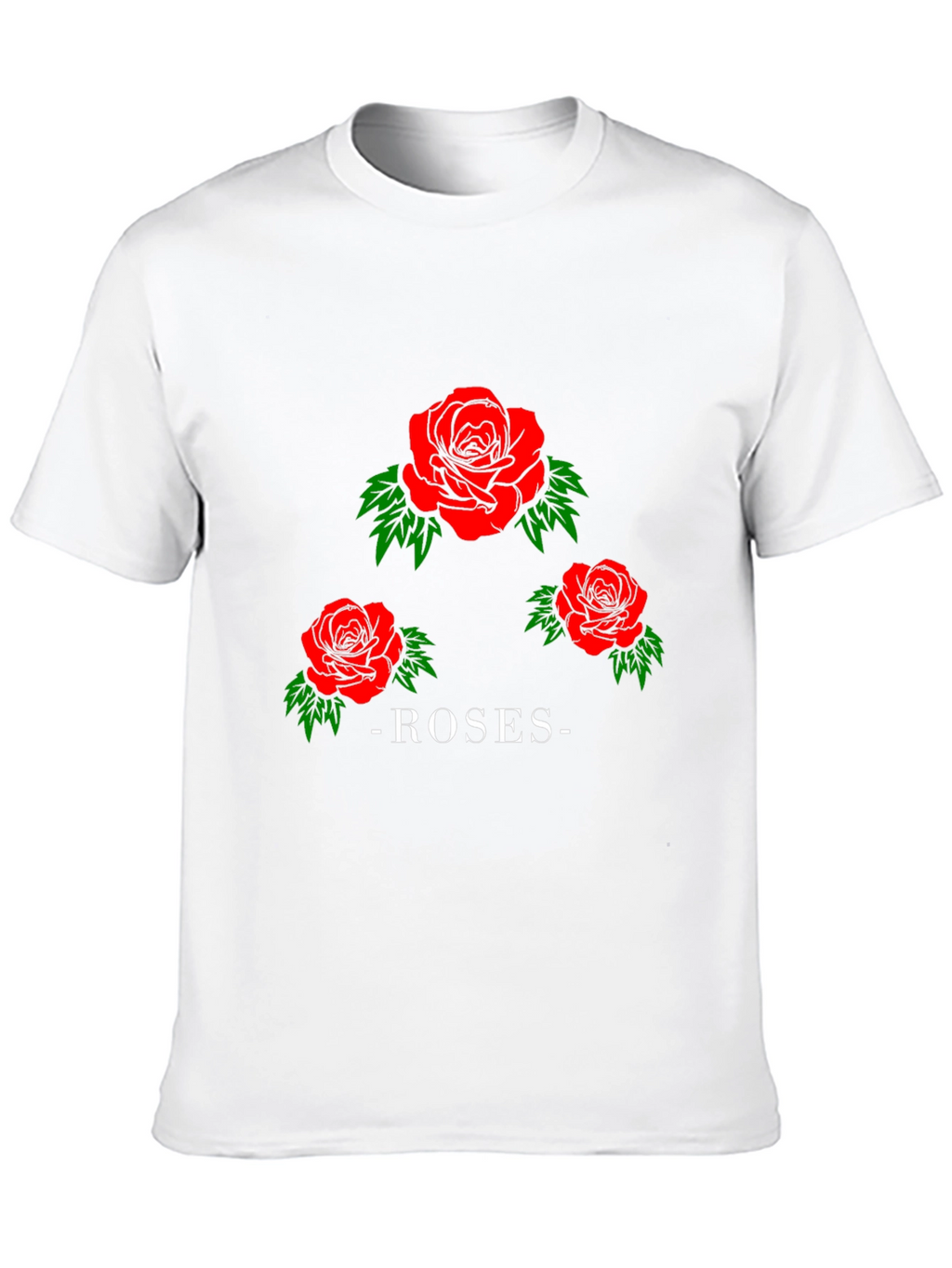 Roses Graphic Print Black T-Shirt