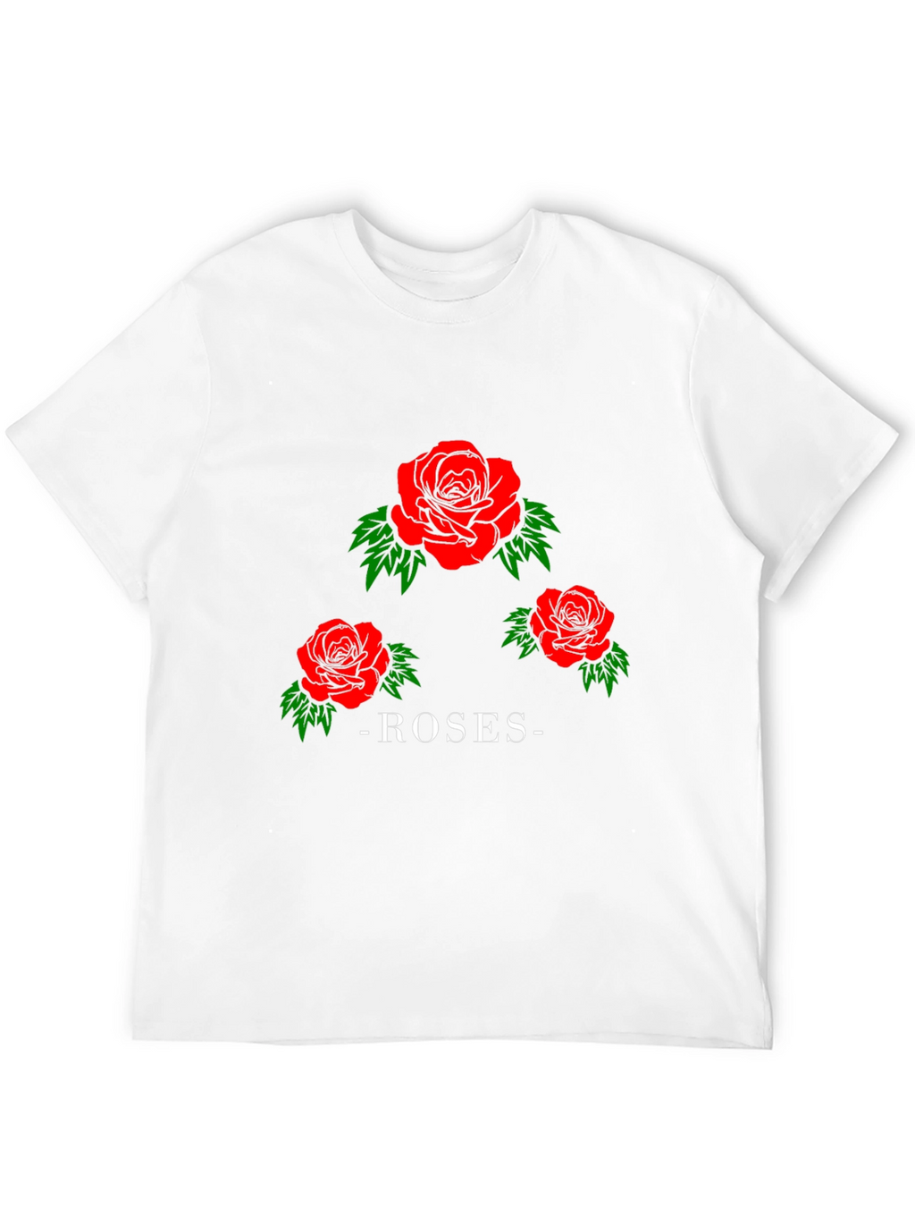 Roses Graphic Print Black T-Shirt