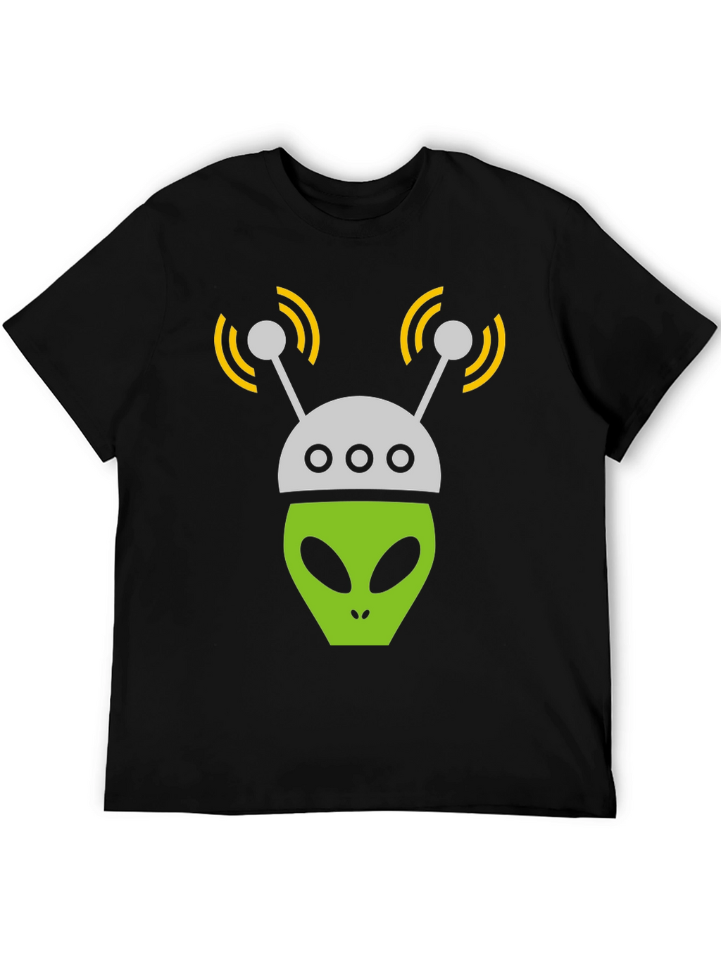 Alien Head Graphic Tee - Black T-Shirt