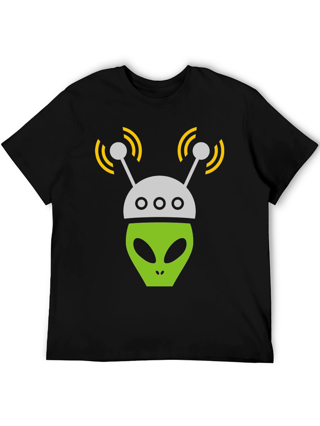 Alien Head Graphic Tee - Black T-Shirt