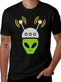 Alien Head Graphic Tee - Black T-Shirt