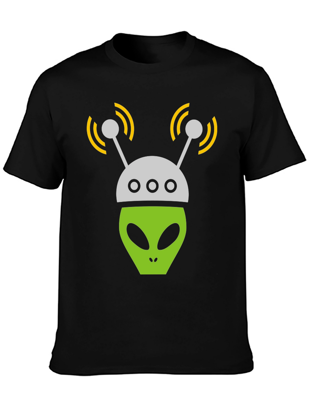 Alien Head Graphic Tee - Black T-Shirt