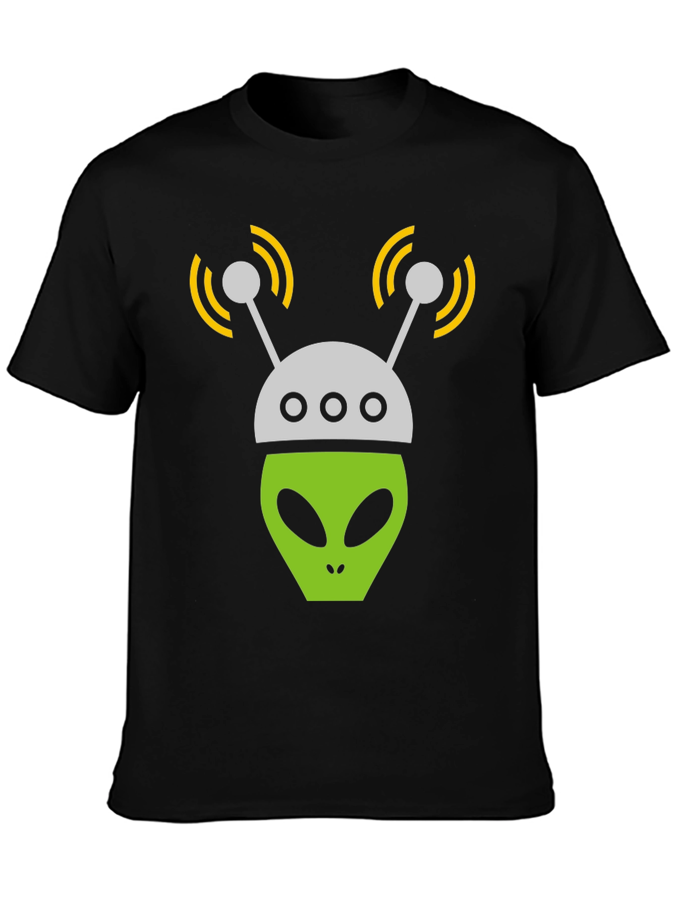 Alien Head Graphic Tee - Black T-Shirt