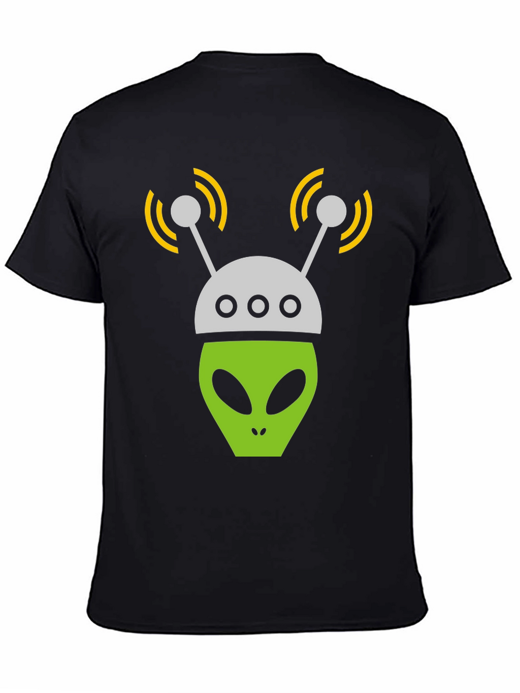 Alien Head Graphic Tee - Black T-Shirt