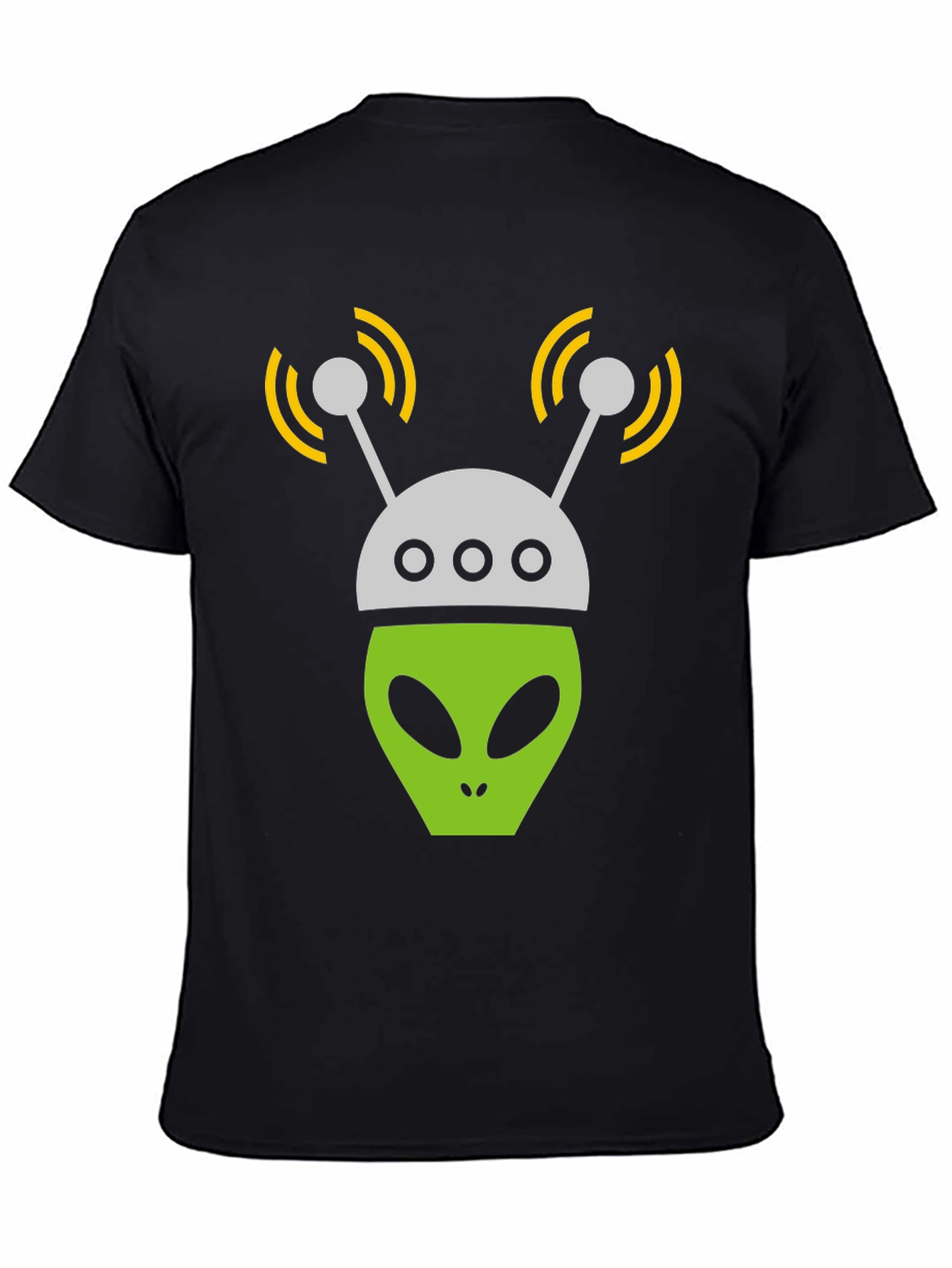 Alien Head Graphic Tee - Black T-Shirt