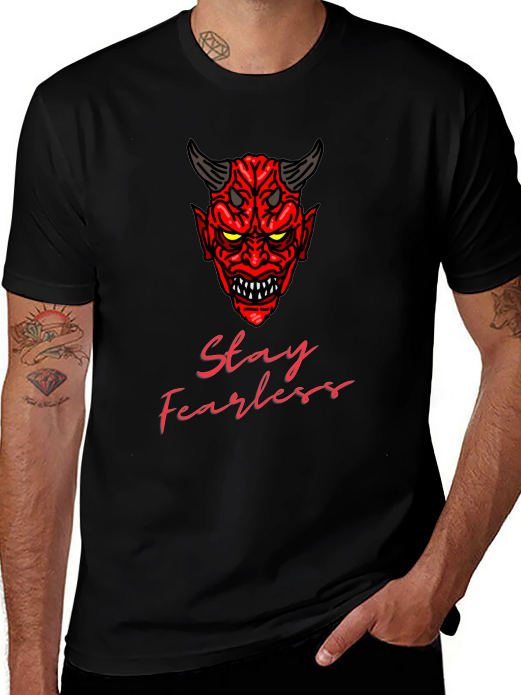 Stay Fearless Devil Graphic T-Shirt