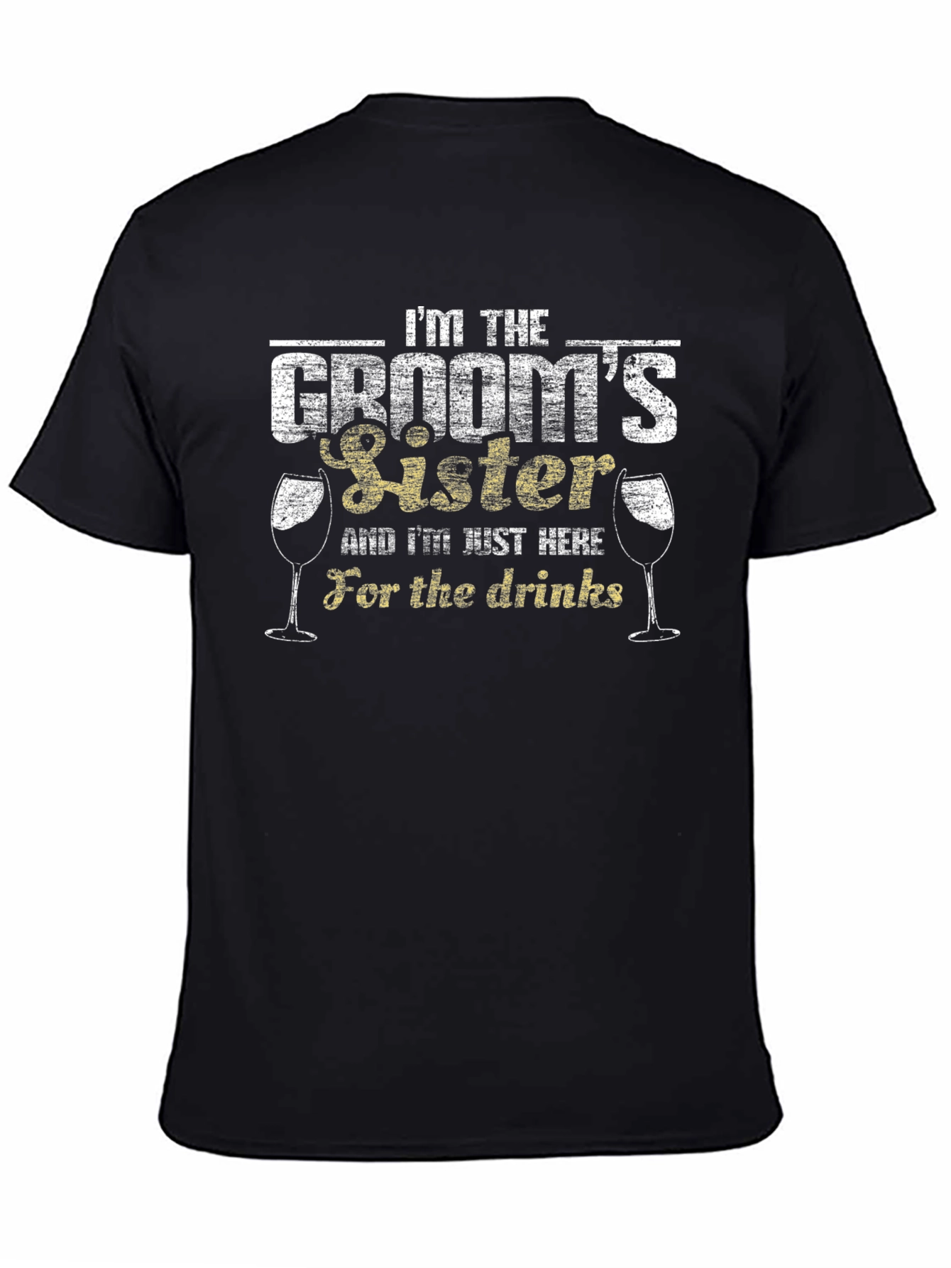 Grooms Sister Funny Wedding T-Shirt