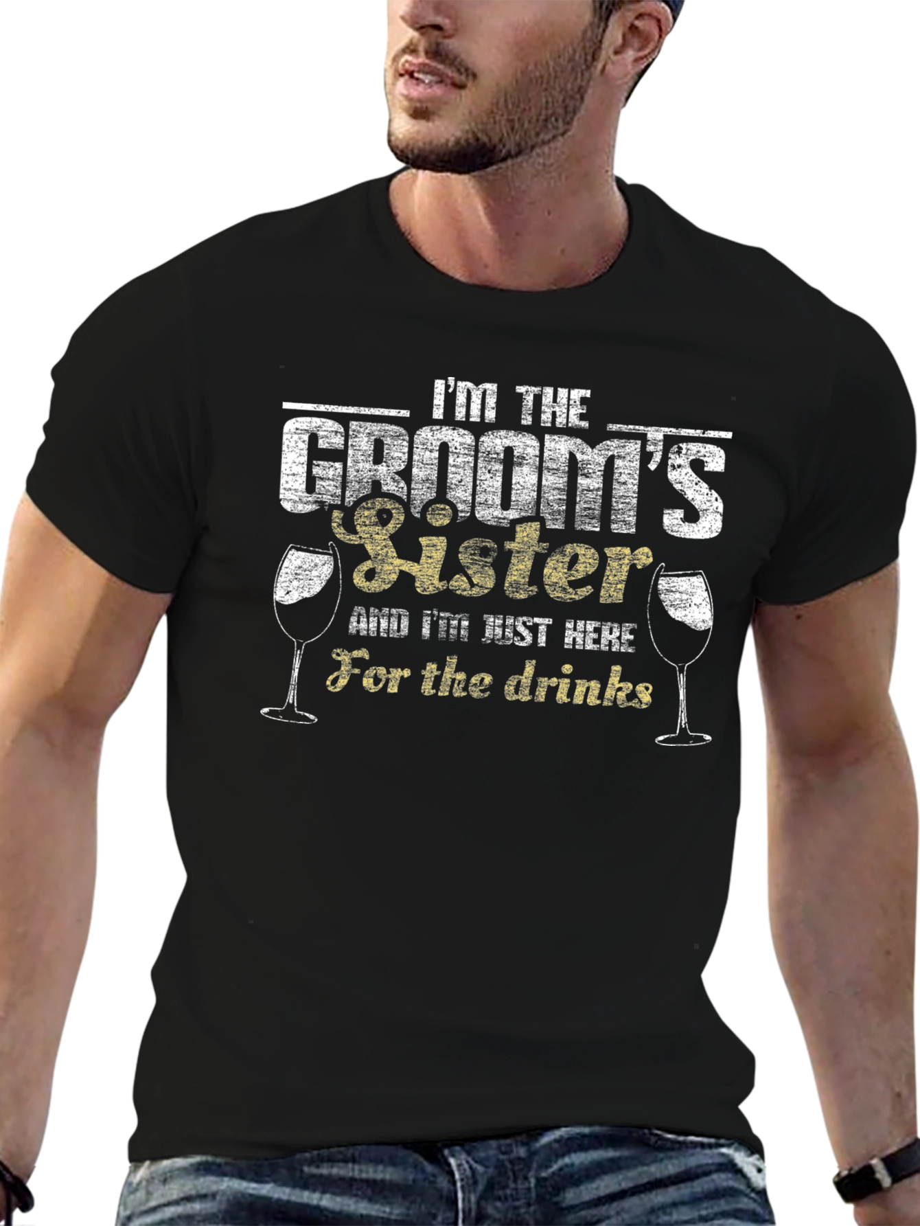 Grooms Sister Funny Wedding T-Shirt