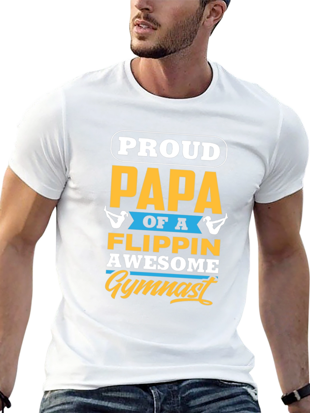 Proud Papa Gymnast Graphic Tee