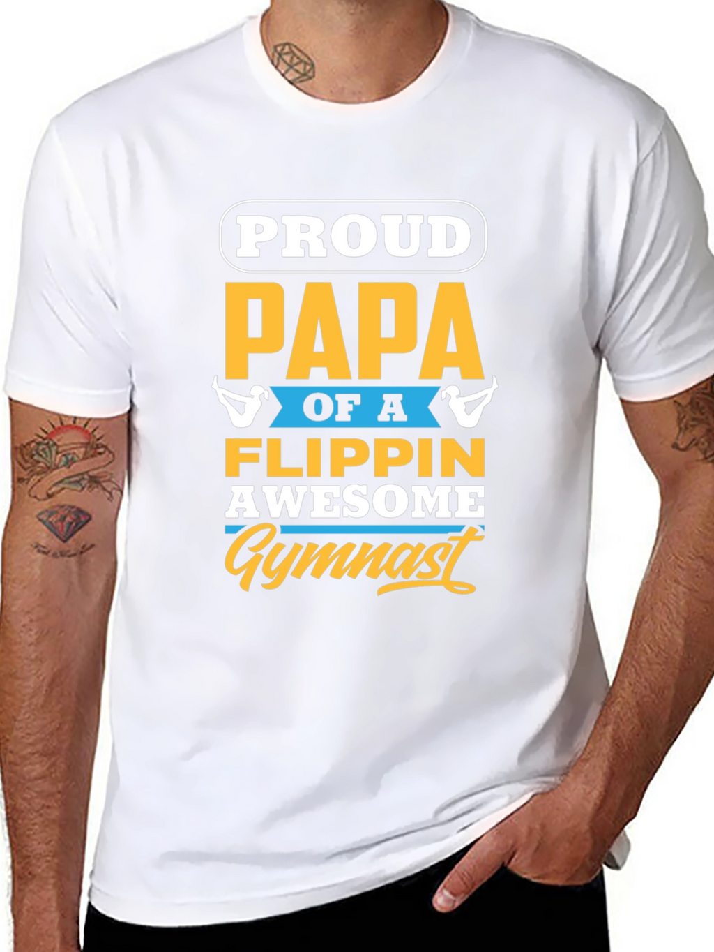 Proud Papa Gymnast Graphic Tee