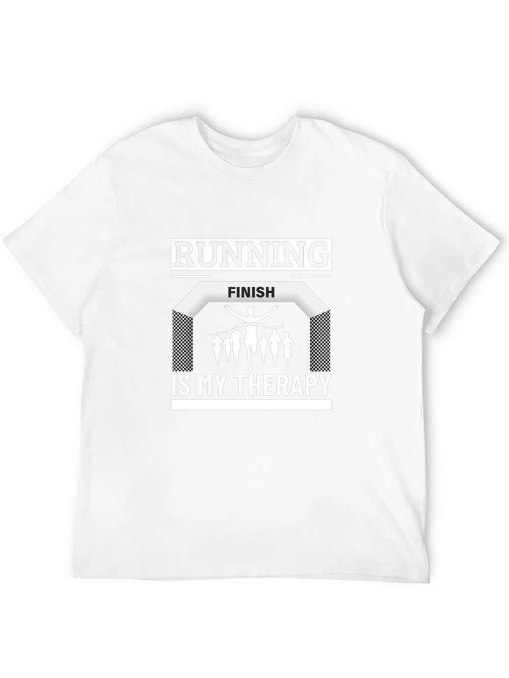 Running Is My Therapy Graphic Tee - Black Cotton