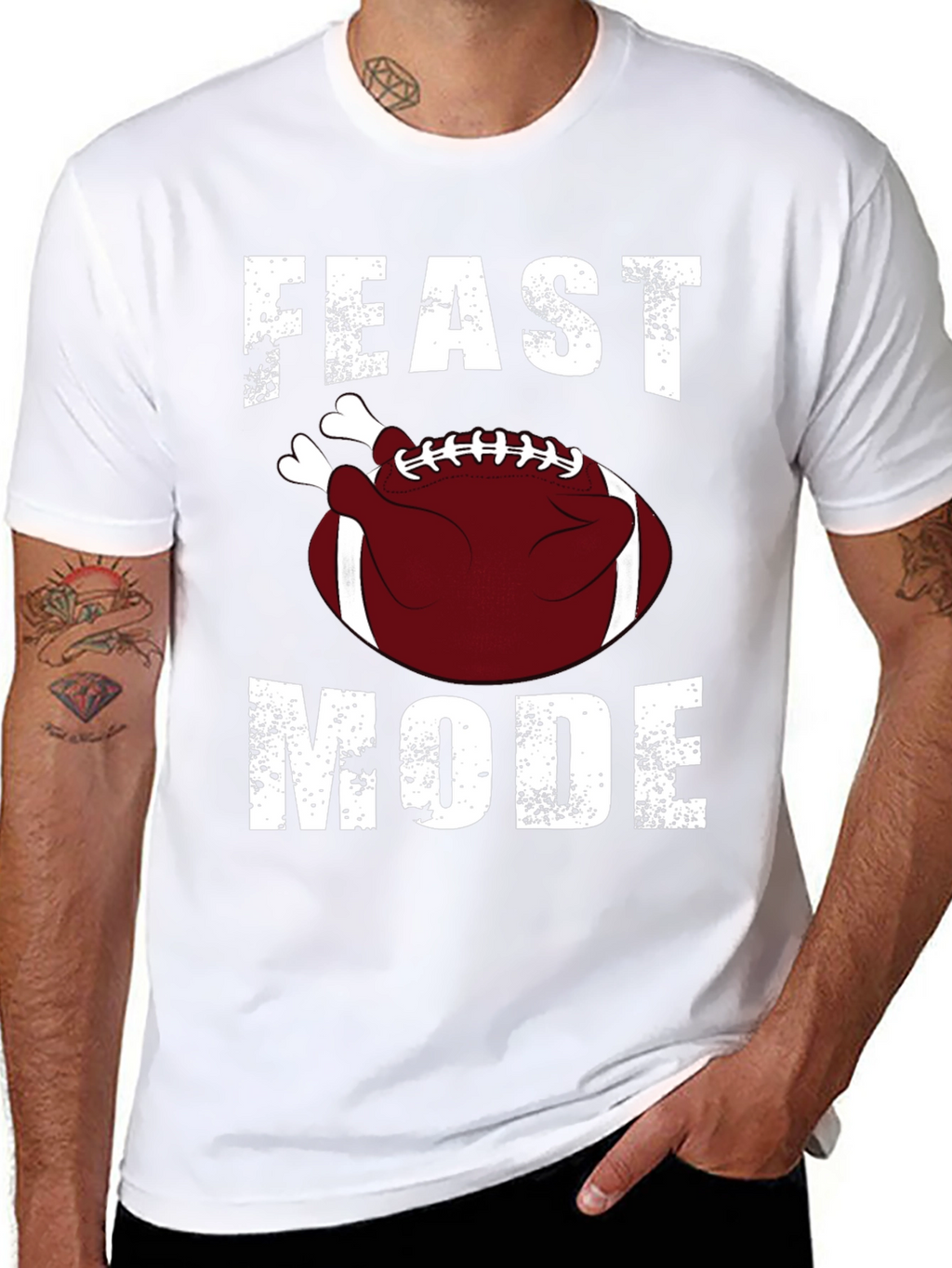 Feast Mode Thanksgiving Football T-Shirt