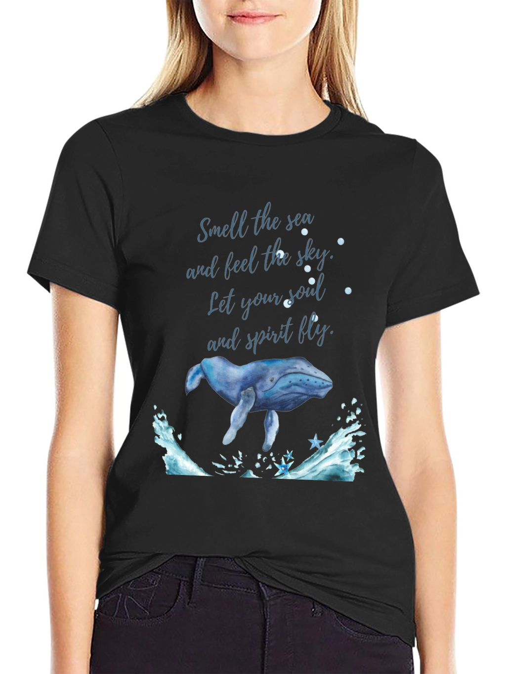 Ocean Whale Graphic Tee - Feel the Sky