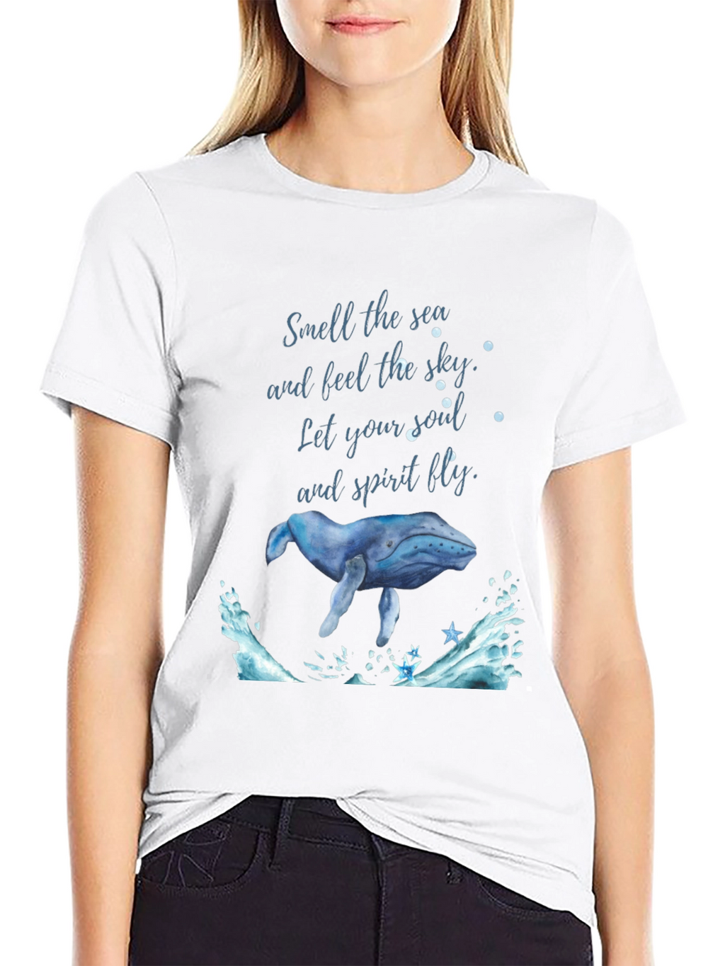 Ocean Whale Graphic Tee - Feel the Sky