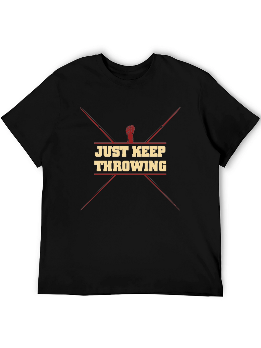Just Keep Throwing Black T-Shirt