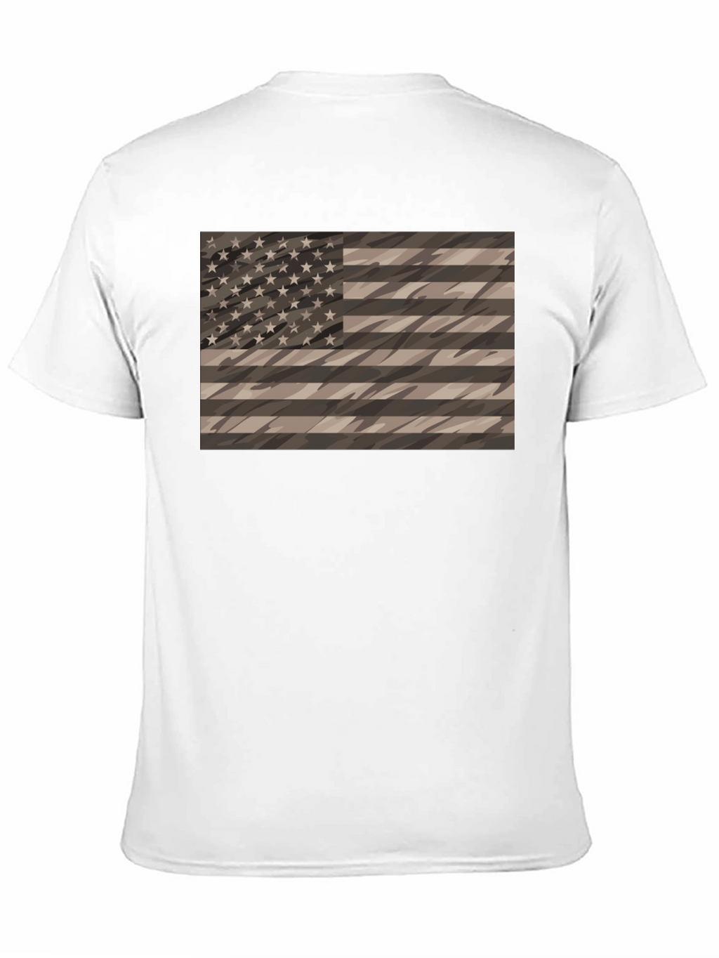 Camouflage American Flag Graphic Tee - Mens Black Shirt