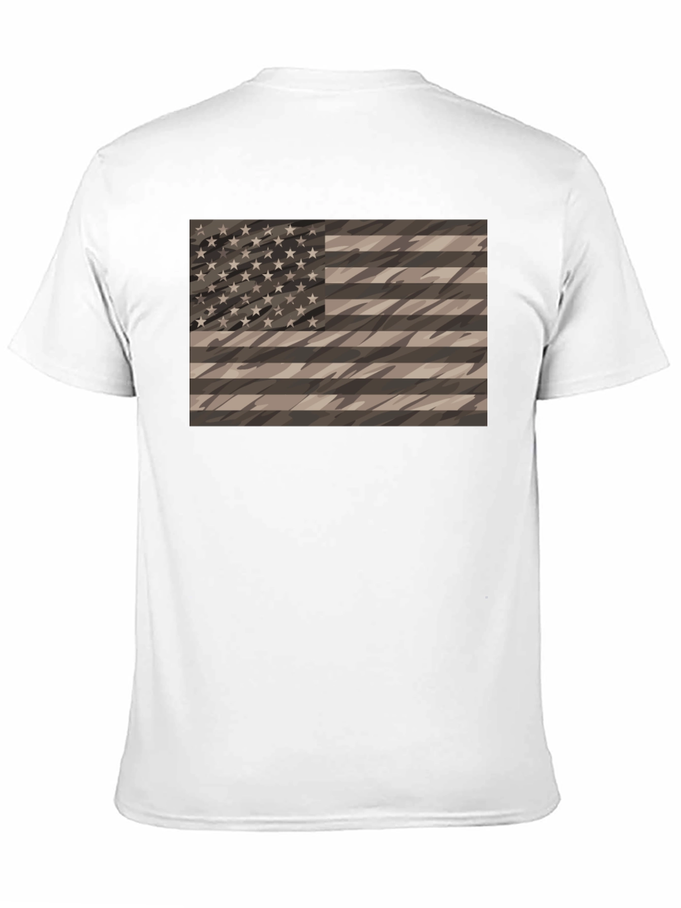 Camouflage American Flag Graphic Tee - Mens Black Shirt