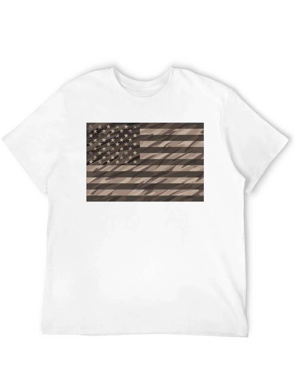 Camouflage American Flag Graphic Tee - Mens Black Shirt