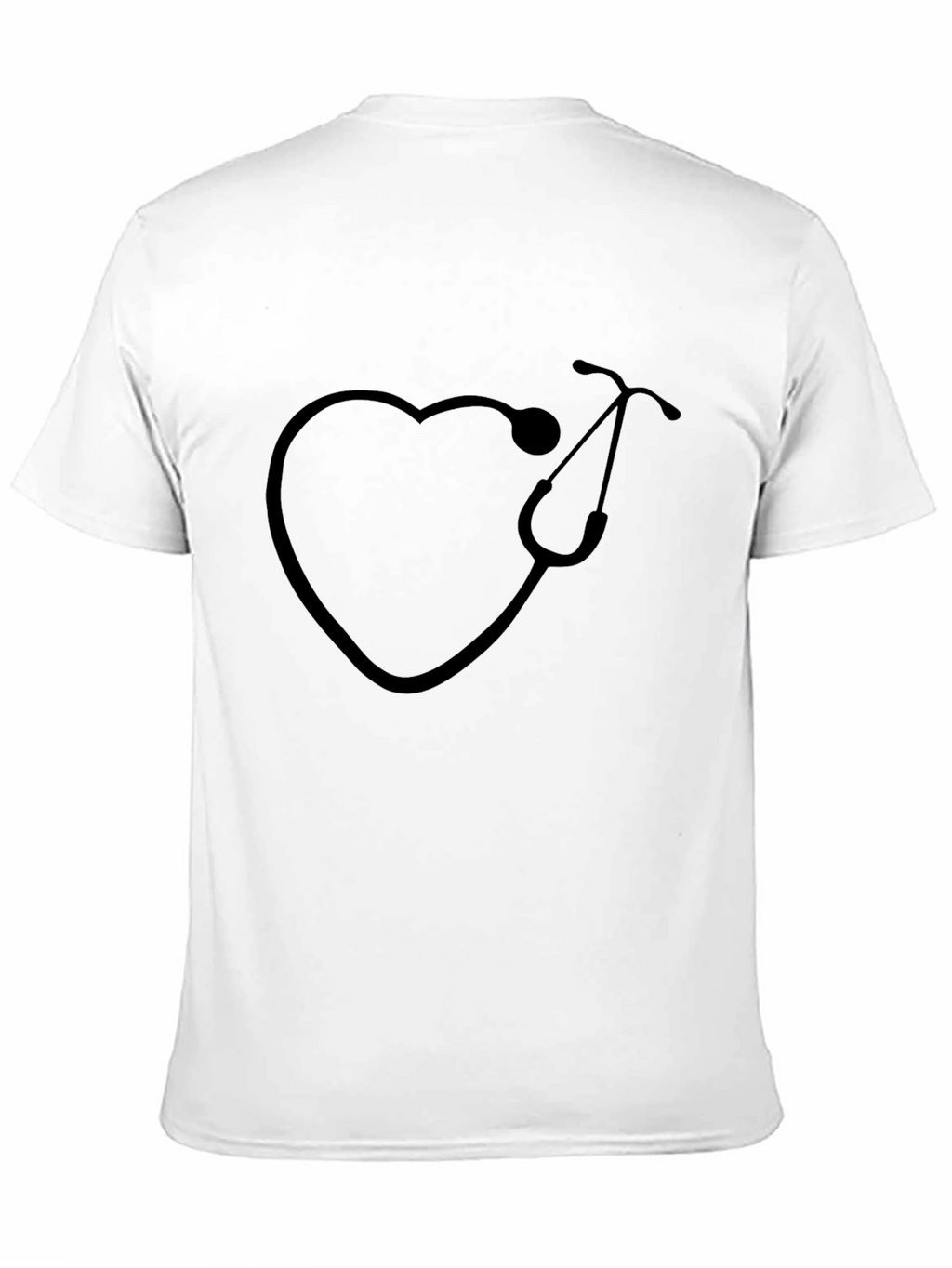 Heart Stethoscope Graphic T-Shirt - Black