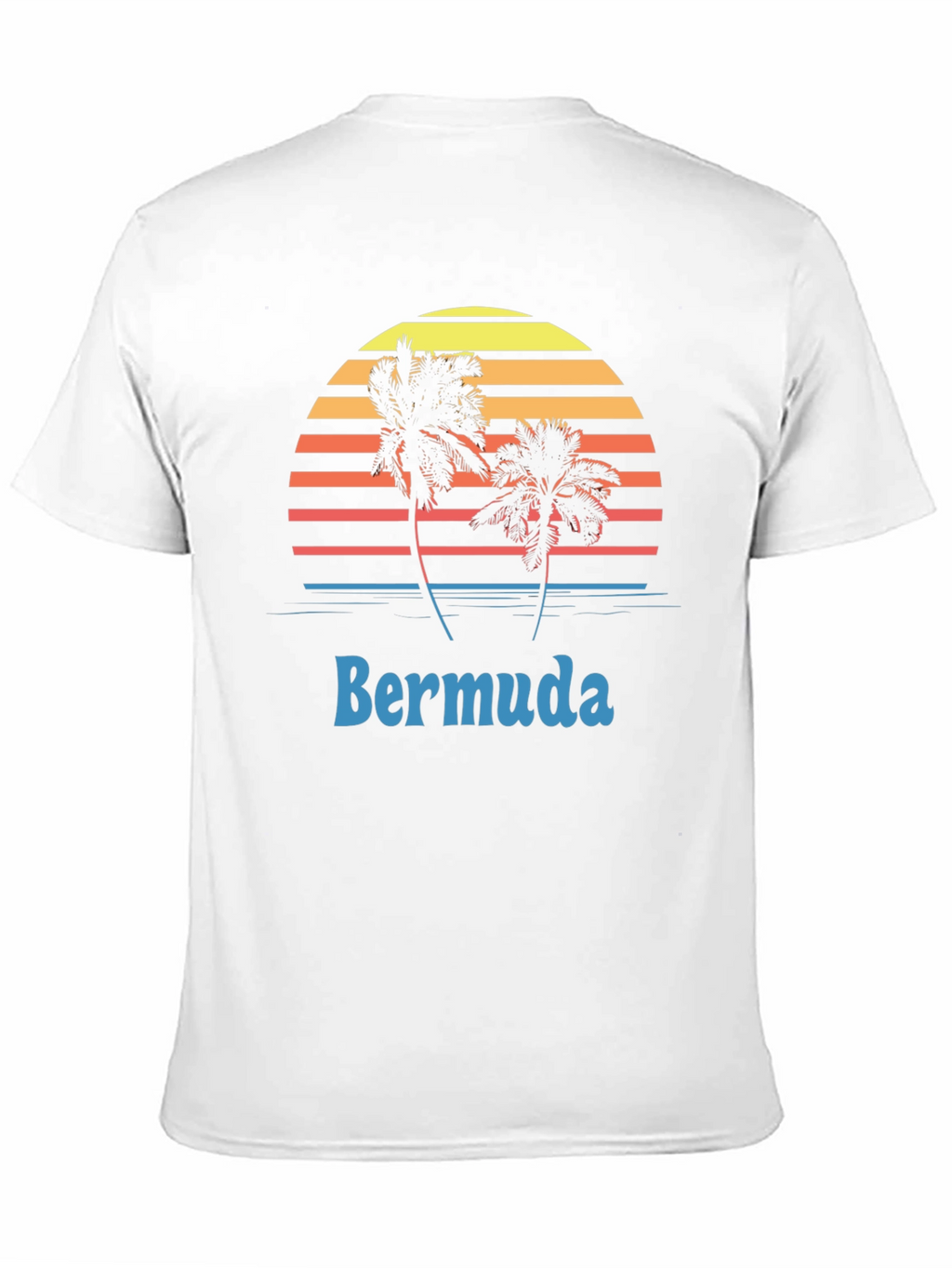 Bermuda Sunset Palm Tree Graphic T-Shirt