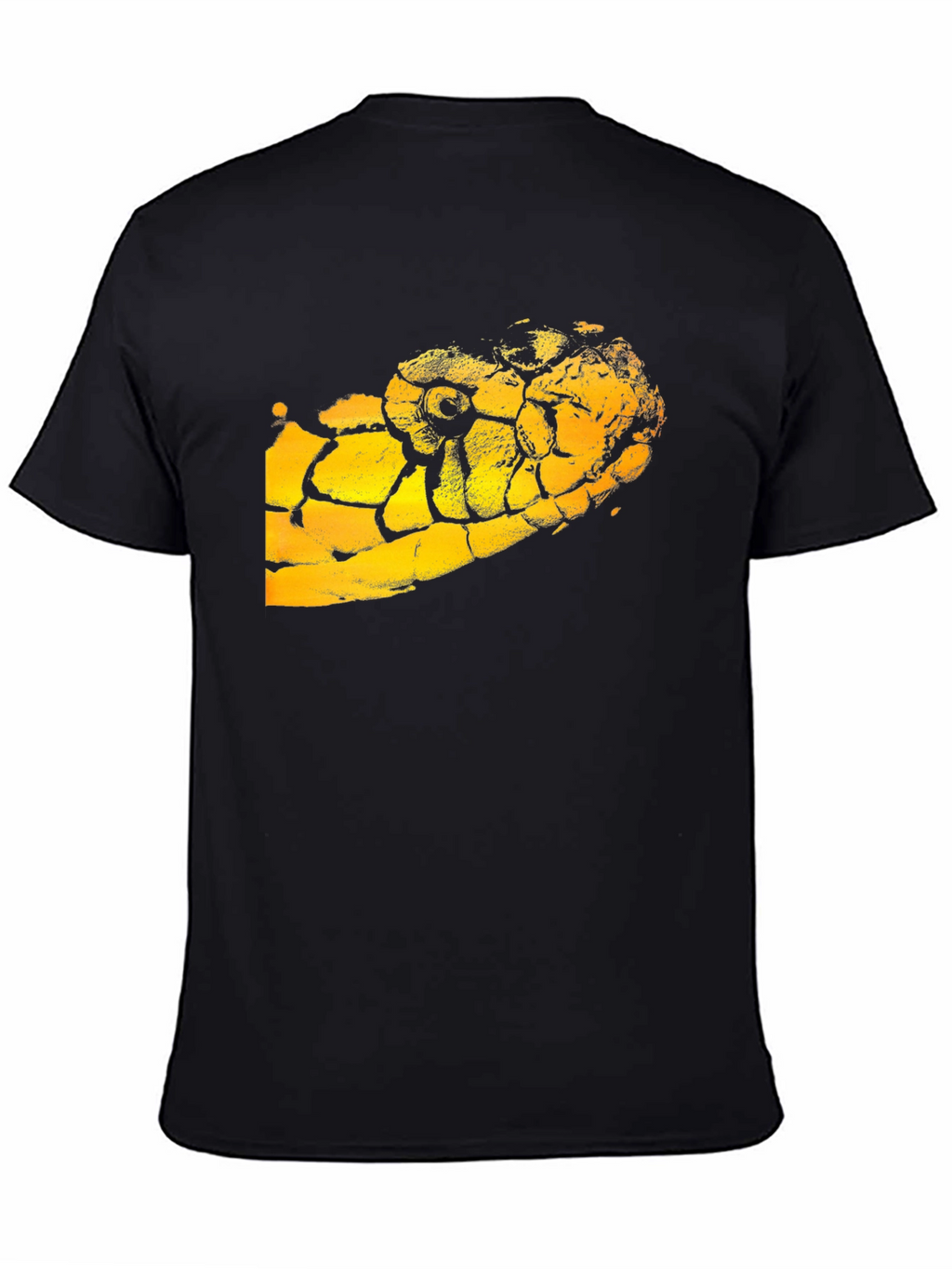 Black T-Shirt with Snake Graphic