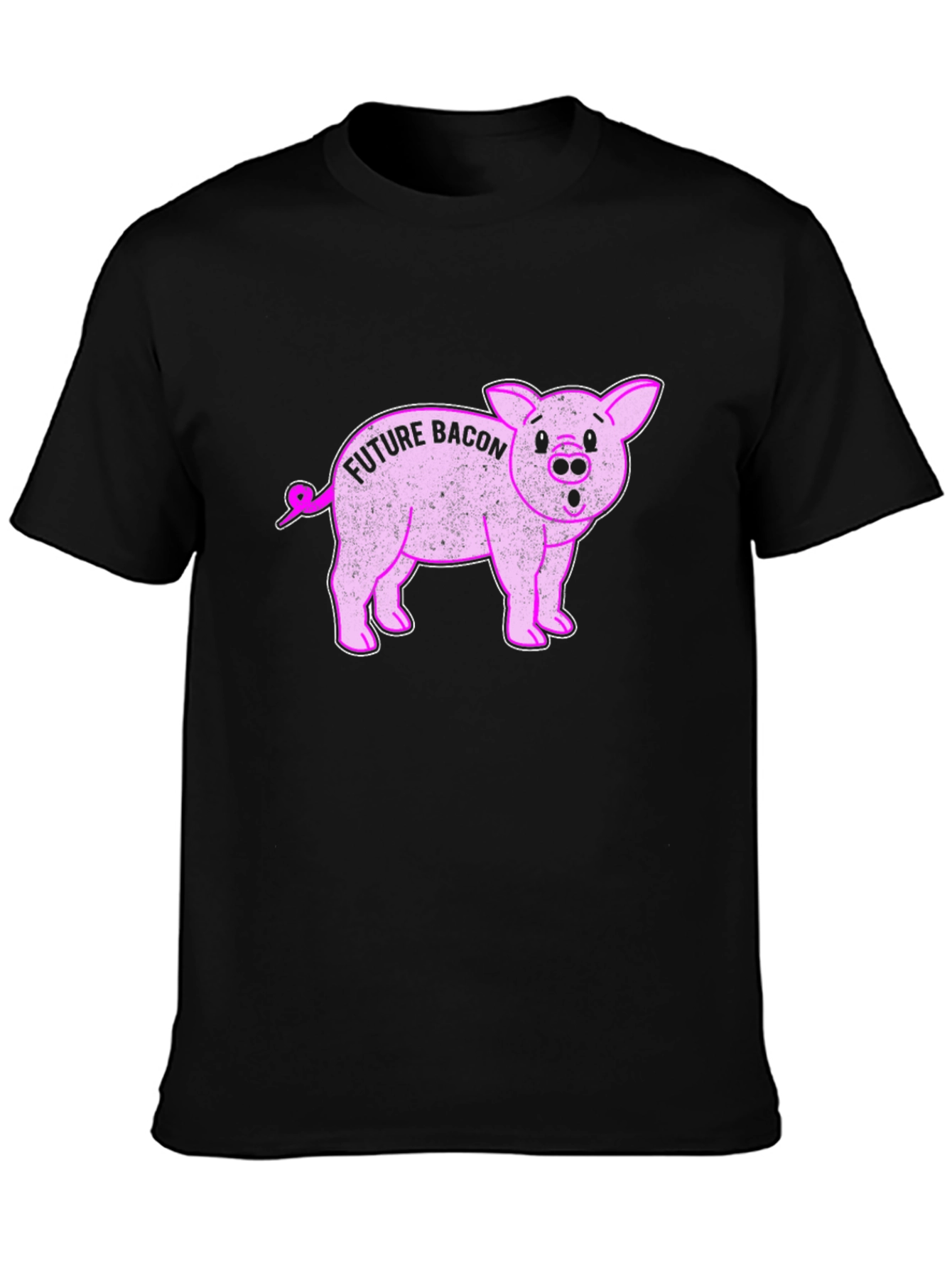 Future Bacon Pig Graphic Novelty T-Shirt - Unisex
