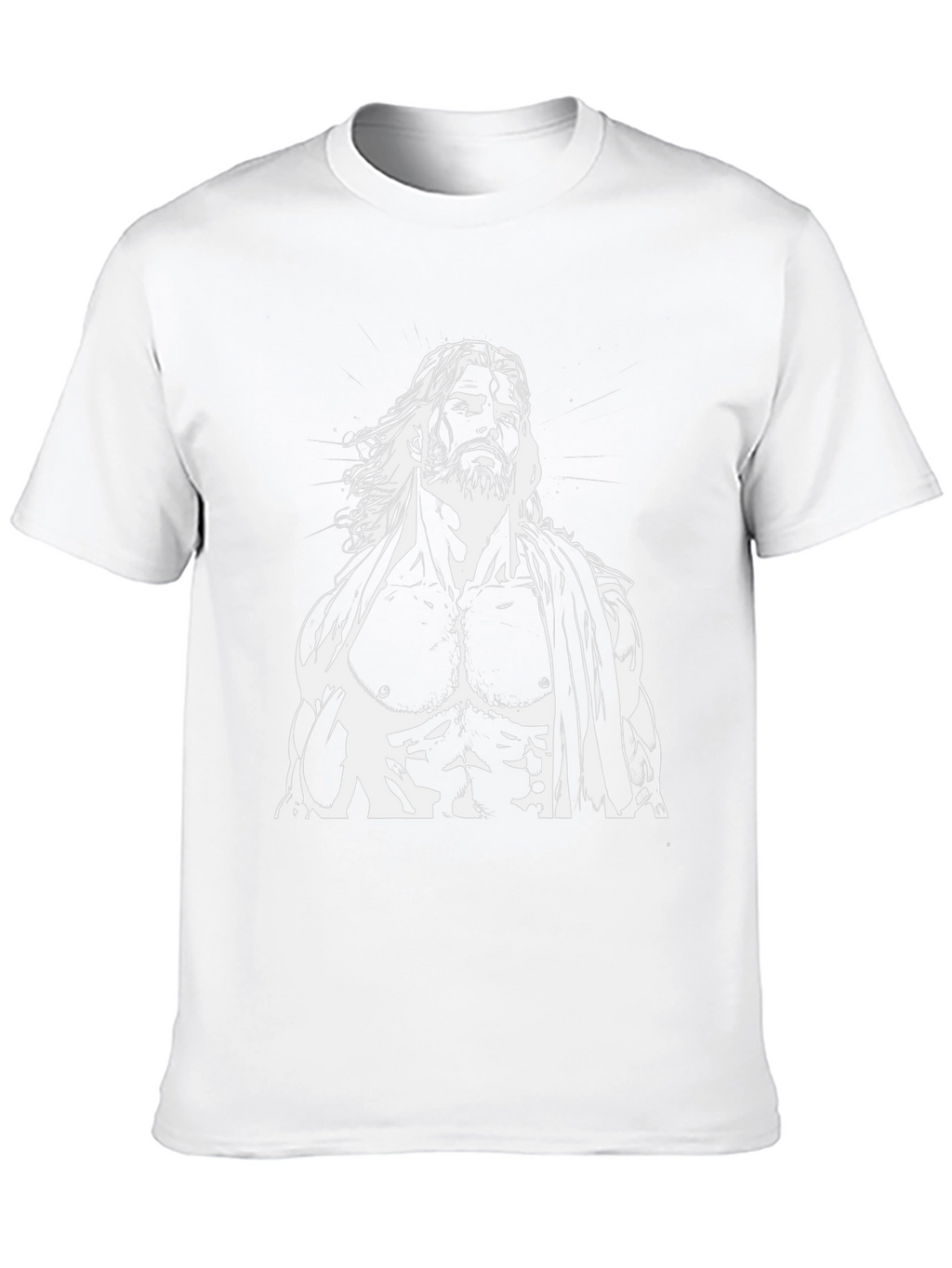 Muscular God Graphic Black T-Shirt
