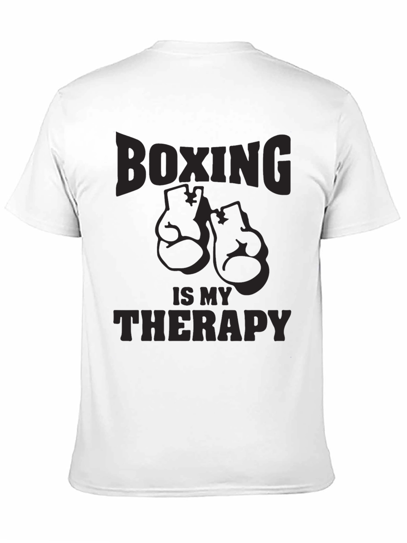 Boxing Is My Therapy T-Shirt - Black Graphic Tee